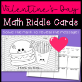 Valentines Day Math Riddle Cards