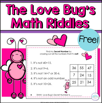 Preview of Valentines Day Math Enrichment Riddles