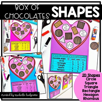 Preview of Valentines Day Math Shape Activities Craft