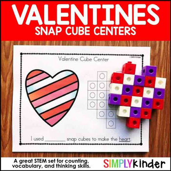 Preview of Valentines Day Math - Snap Block Centers