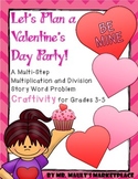 Valentine's Day Math Word Problem Craftivity for 3rd-5th G