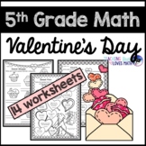 Valentines Day Math Worksheets 5th Grade Common Core