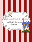 Valentine's Day Math and Literacy Centers { BONUS cards an