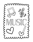 Valentines Day Music Class Coloring Sheet