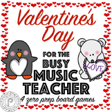 Valentine's Day Music Game Bundle: 4 no prep games!