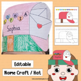Valentines Day Name Craft Hat Mailbox Writing Activities C