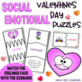 Valentines Day Naming Feelings and Emotions Matching PUZZL