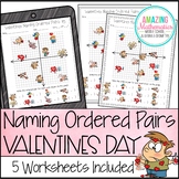 Valentine's Day Math Activity Naming Ordered Pairs Worksheet