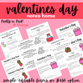 Valentines Day Notes Home - Simple Party Invites - Element