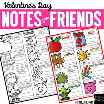 Preview of Valentine's Day Notes for Friends