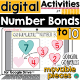 Valentines Day Number Bonds DISTANCE LEARNING 