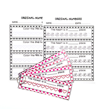 valentines day ordinal numbers 1 10 cards and worksheets