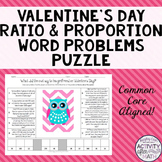 Valentine's Day Math Owl Ratio and Proportion Word Problem