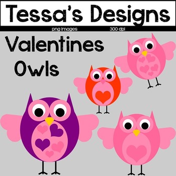 Preview of Valentine's Day Owls