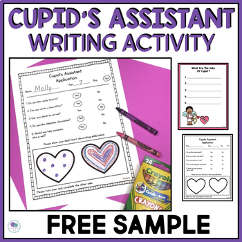 Preview of Valentines Day Party & Center Activities Cupid's Assistant Application 1st Grade