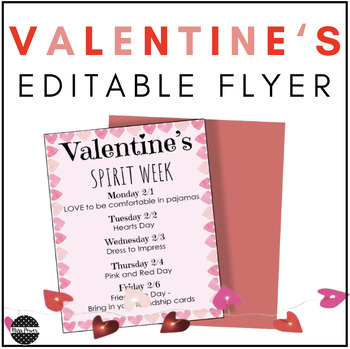 Preview of Valentines Day Party | Flyer | Spirit Week Editable  | Google Slides