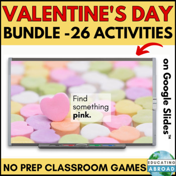 Preview of Valentines Day Party Games BUNDLE | February Brain Breaks for the Whole Class