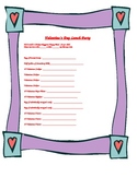 Valentines Day Party Sign Up Sheet