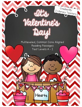 Preview of Valentine's Day Passages: CCSS Aligned Leveled Reading Passages and Activities