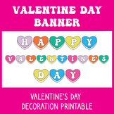 Valentines Day - Pastel Conversation Hearts Banner, Decora