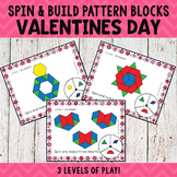Valentines Day Pattern Blocks Spin and Build