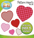Valentine's Day Pattern Hearts Clipart {Zip-A-Dee-Doo-Dah Designs}