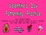 Valentine's Day Patterns Independent Practice for Kindergarten