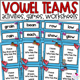 Valentine's Day - Vowel Teams - Phonics Worksheets Games A