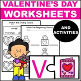 Valentines Day Phonics Worksheets Beginning and Ending Sou