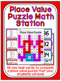 Valentine's Day Math Center Place Value 100 Chart Puzzle