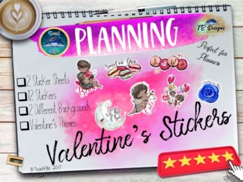 Preview of Valentines Day Planner Stickers | Valentine's Marking Stickers
