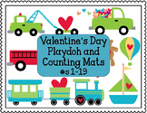 Valentine's Day Playdoh and Counting Mats #1-19 (Ten Frame)