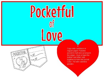 Preview of Valentines Day Pockets full of Love