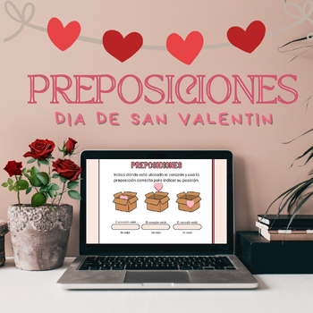 Preview of Valentines Day Prepositions/ Dia de San Valentin preposiciones