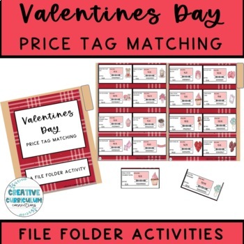 Preview of Valentines Day Price Tags Identical Image Match File Folder Activities