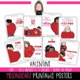 Valentines Day Printable posters - Melonheadz Clipart