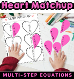 Valentines Day Puzzle - Multi-Step Equations