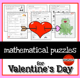 Valentines Day Puzzles for algebra