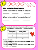 Valentines Day Ratio Task Cards