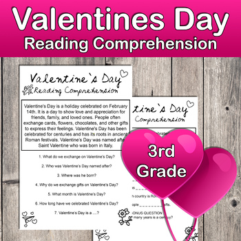Preview of Valentines Day Reading Comprehension