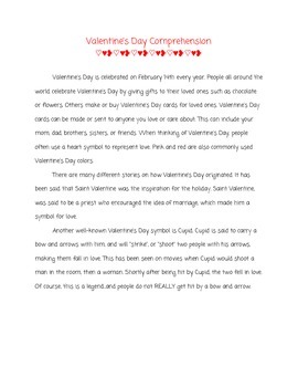 Preview of Valentine's Day Reading Unit