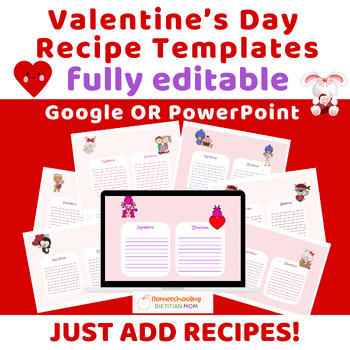 Preview of Valentines Day Recipe Template