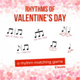 Valentine's Day Rhythm Worksheets (2 levels included)