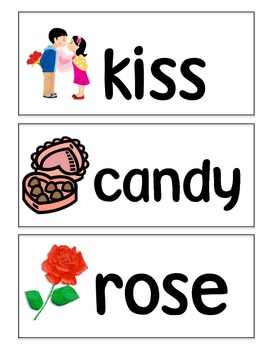 Valentine's Day Sensory Table Words by Kadish Creations | TpT