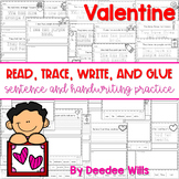 Valentines Day Sentence Writing Read, Trace, Glue, and Draw