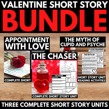 Preview of Valentines Day Short Stories Bundle - Valentine's Short Story Activities Project