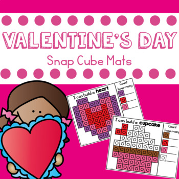 Preview of Valentines Day Math Snap Cube Build It Cards