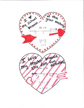 Preview of Valentines Day Solve/Graphing Inequalities