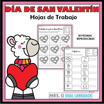 Preview of Valentines Day  Spanish Literacy Packet - Dia de San Valentin