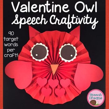 Preview of Valentines Day Speech Therapy Craft for Middle School